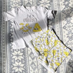 Say Cheese! Kids White and Yellow Pajama Set